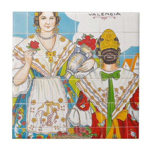 Valenciaanse tegel tegeltje (Voorkant)