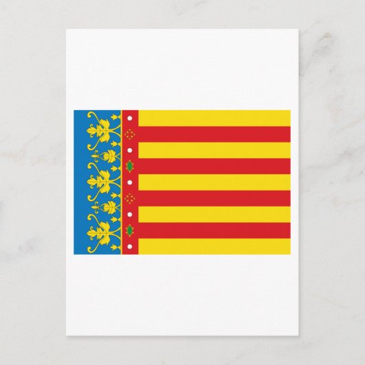 Valenciaanse vlag briefkaart (Voorkant)