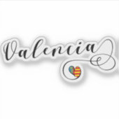 Valenciaanse vlag Heart, Valencia, Spanje Sticker (Voorkant)