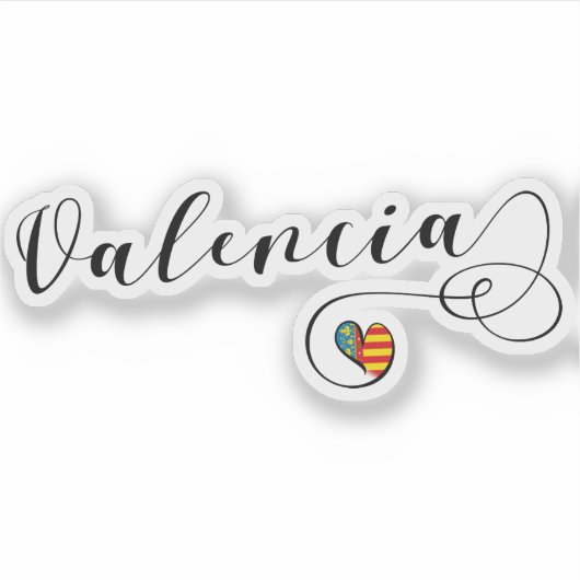 Valenciaanse vlag Heart, Valencia, Spanje Sticker (Voorkant)