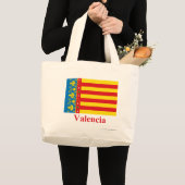 Valenciaanse vlag met naam grote tote bag (Voorkant (product))
