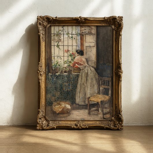 Valenciana a la Reja | Joaquín Sorolla Poster