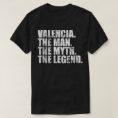 ValenciaValencia Achternaam Valencia Va T-shirt (Design voorkant)