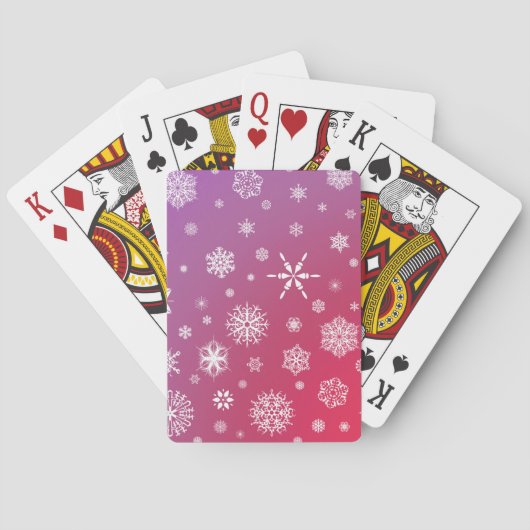 Valende sneeuw pokerkaarten (Achterkant)