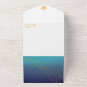 Valende sterren nativiteit met keepasfoto all in one uitnodiging (Buitenkant)