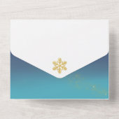 Valende sterren nativiteit met keepasfoto all in one uitnodiging (Achterkant)