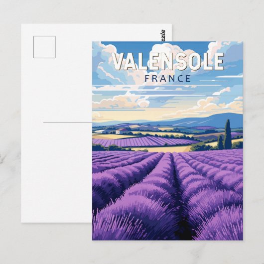 Valensole Frankrijk Reizen Kunst Vintage Briefkaart (Voorkant / Achterkant)