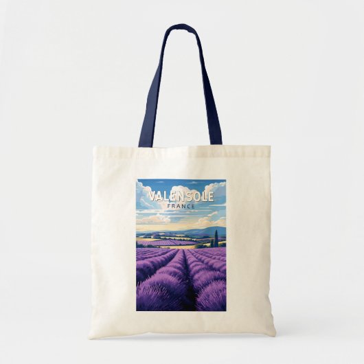 Valensole Frankrijk Reizen Kunst Vintage Tote Bag (Voorkant)