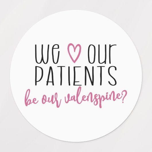 Valenspine's Day, Chiropractie Stickers, Labels (Design 1)