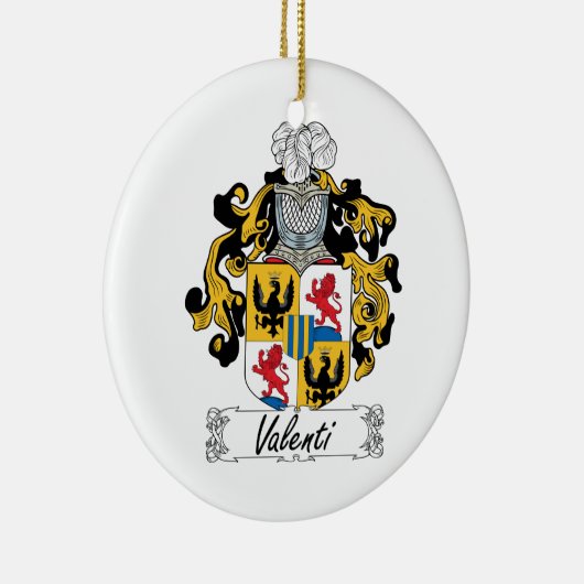 Valenti Family Crest Keramisch Ornament (Rechts)