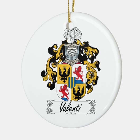 Valenti Family Crest Keramisch Ornament (Links)