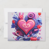 Valentiane's Day Flat Dank u kaart (Voorkant)