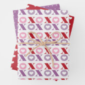 Valentien's day hartpatroon inpakken papieren blad inpakpapier vel (In situ)