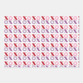 Valentien's day hartpatroon inpakken papieren blad inpakpapier vel (Voorkant)