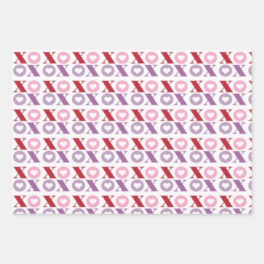 Valentien's day hartpatroon inpakken papieren blad inpakpapier vel (Voorkant)