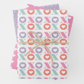 Valentien's day hartpatroon inpakken papieren blad inpakpapier vel (In situ)