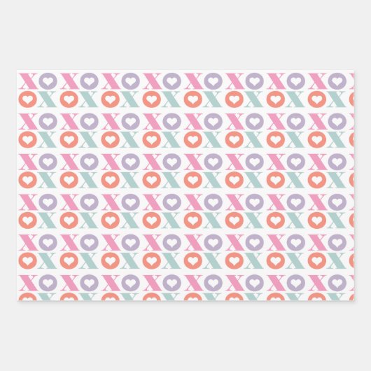 Valentien's day hartpatroon inpakken papieren blad inpakpapier vel (Voorkant)