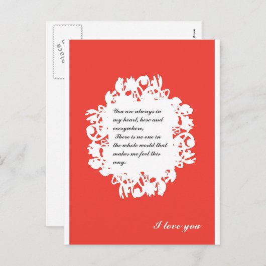 valentijn-12 feestdagenkaart (Voorkant / Achterkant)