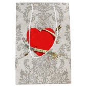 Valentijn 1901 - Hoofdfunctie met lint en Pijl Medium Cadeauzakje (Voorkant)