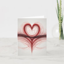 Valentijn 1 hart, Valentijn kaart, AI gegenereerd,