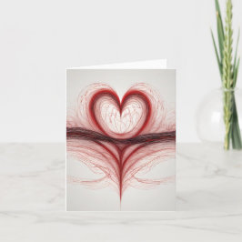 Valentijn 1 hart, Valentijn kaart, AI gegenereerd, Bedankkaart