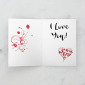 Valentijn 1 zwanen, Valentijn kaart, Ai gegenereer Bedankkaart (Binnen)