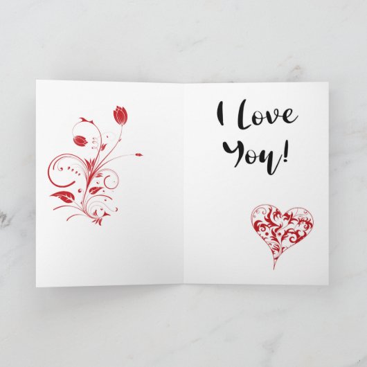 Valentijn 1 zwanen, Valentijn kaart, Ai gegenereer Bedankkaart (Binnen)