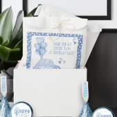 Valentijn 1e Verjaardag Blauwe Ballon en Auto Bedankzakje