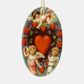 Valentijn 3 Cupids en rode harten Keramisch Ornament (Rechts)