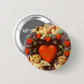  Valentijn 3 Cupids en rode harten Ronde Button 5,7 Cm (Voorkant /achterkant)