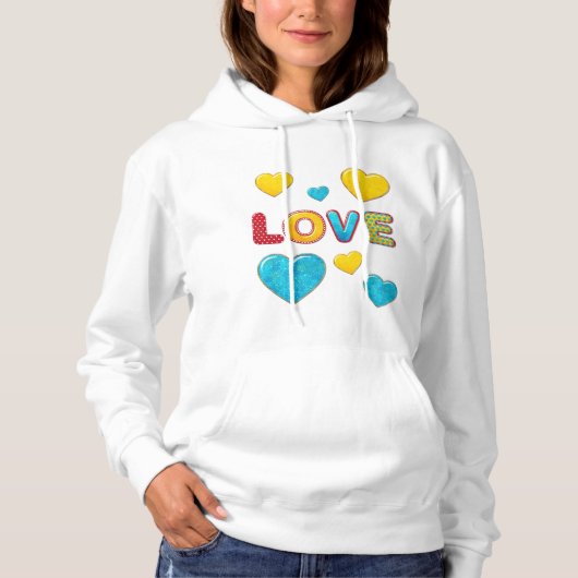 Valentijn 3D mengen en aanpassen Hoodie (Voorkant)