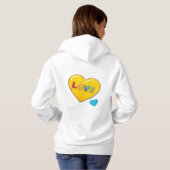 Valentijn 3D mengen en aanpassen Hoodie (Achterkant volledig)