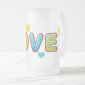 Valentijn 3D mengen en aanpassen Matglas Bierpul (Voorkant rechts)