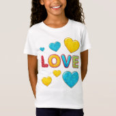 Valentijn 3D mengen en KINDEREN aanpassen T-shirt (Voorkant)