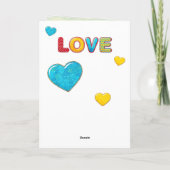 Valentijn 3D-mix en GREETING van overeenkomst Bedankkaart (Achterkant)