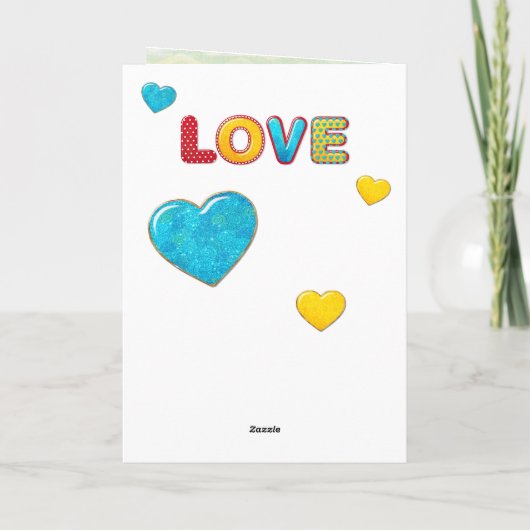 Valentijn 3D-mix en GREETING van overeenkomst Bedankkaart (Achterkant)