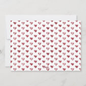 Valentijn 5 Fotocollage Wijn Waterverf Harten Feestdagenkaart (Achterkant)