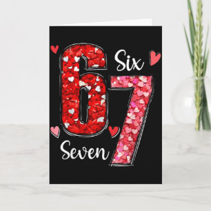 Valentijn 67 Six Seven Meme Rozen Harten Valentijn Kaart