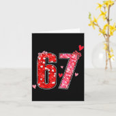 Valentijn 67 Zes Zeven Grappige Uitspraak Virale M Kaart (Gele Bloem)