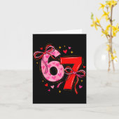 Valentijn 67 Zes Zeven Hart Coquette Strik Valenti Kaart (Gele Bloem)