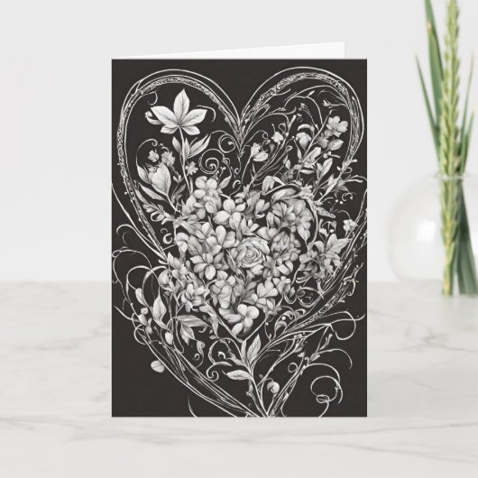 Valentijn 8 hart, Valentijn kaart, AI gegenereerd, Bedankkaart (Voorkant)