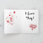 Valentijn 8 hart, Valentijn kaart, AI gegenereerd, Bedankkaart (Binnen)