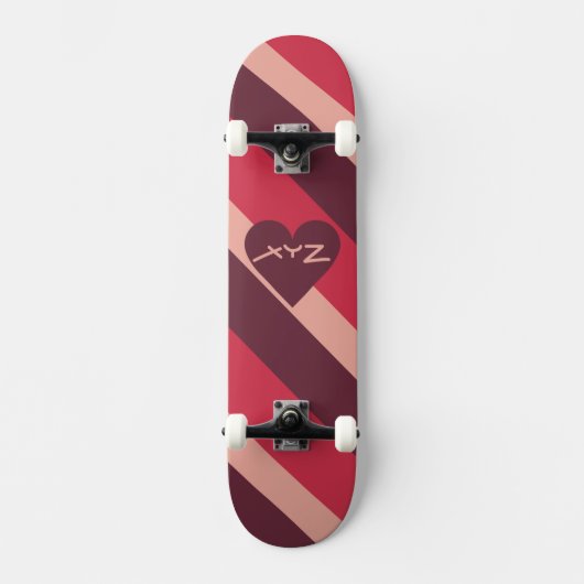 Valentijn Aangepaste monogram skateboards (Voorkant)