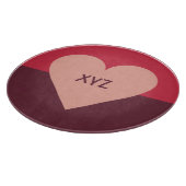Valentijn Aangepaste monogram snijbord voor harten Snijplank (Hoek)