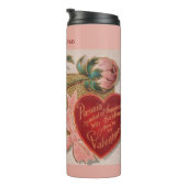 Valentijn, aangepaste naam tumbler Thermosbeker (Geroteerd rechts)