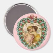 Valentijn Aanhankelijke Cherubs Magneet (Voorkant / Achterkant)