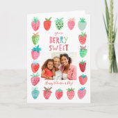 Valentijn | Aardbeien | WENSKAART Feestdagen Kaart (Voorkant)