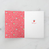 Valentijn | Aardbeien | WENSKAART Feestdagen Kaart (Binnen)