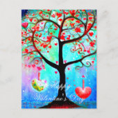 valentijn abstracte hartboom briefkaart (Voorkant)