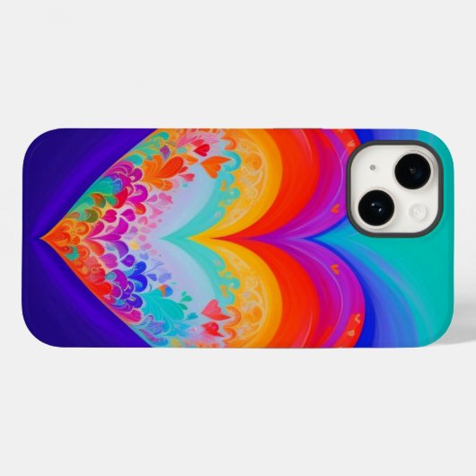 Valentijn Abstracte harten Case-Mate iPhone Case (Achterkant (horizontaal))